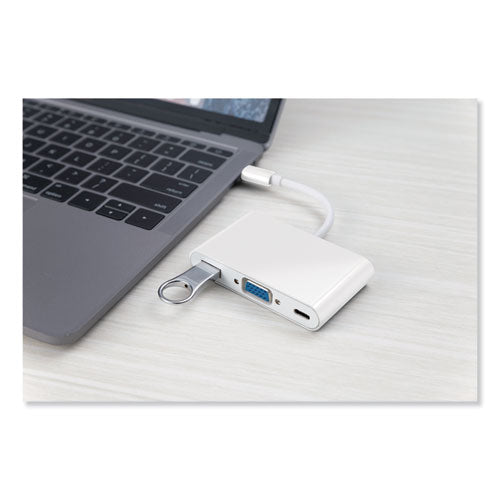 Usb Type-c Vga Adapter, Usb-c/vga, 0.65 Ft, White