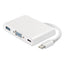 Usb Type-c Vga Adapter, Usb-c/vga, 0.65 Ft, White