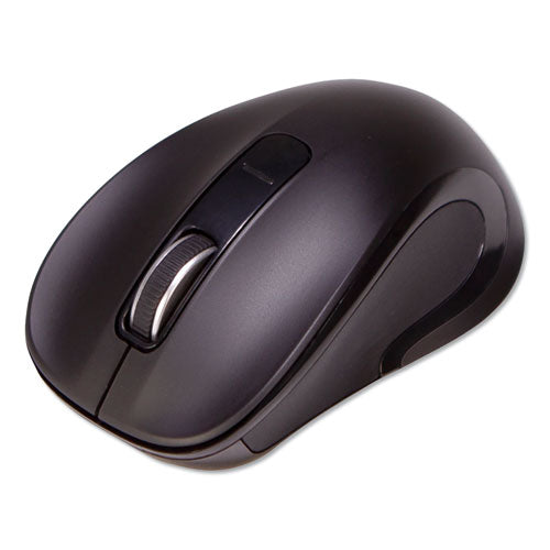 Mid-size Wireless Optical Mouse With Micro Usb, 2.4 Ghz Frequency/26 Ft Wireless Range, Right Hand Use, Black