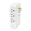 Wall Mount Surge Protector, 6 Ac Outlets, 2,160 J, White