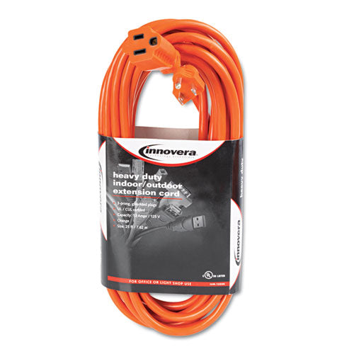 Indoor/outdoor Extension Cord, 25 Ft, 13 A, Orange
