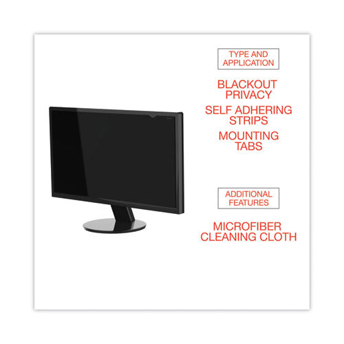 Blackout Privacy Monitor Filter For 19.5" Widescreen Flat Panel Monitor, 16:9 Aspect Ratio