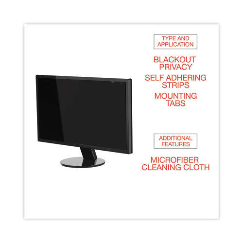 Blackout Privacy Filter For 24" Widescreen Flat Panel Monitor, 16:9 Aspect Ratio