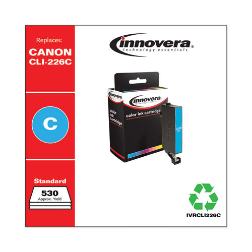 Remanufactured Cyan Ink, Replacement For Cli-226 (4547b001aa), 530 Page-yield