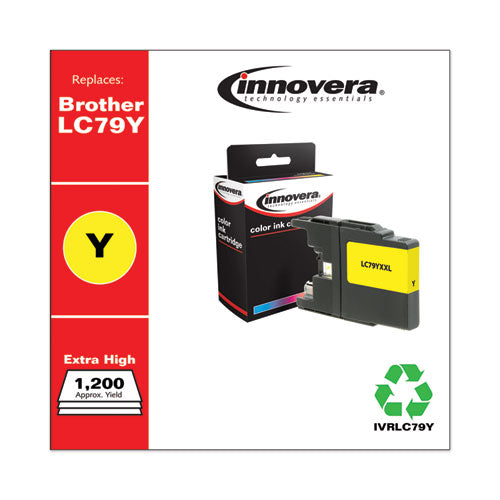Remanufactured Yellow Extra High-yield Ink, Replacement For Lc79y, 1,200 Page-yield