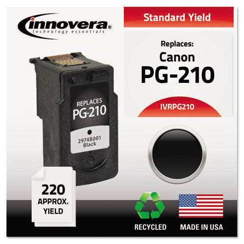 Remanufactured Black Ink, Replacement For Pg-210 (2974b001), 220 Page-yield