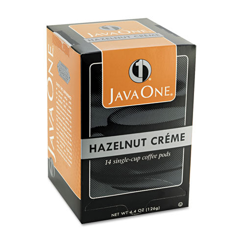 Coffee Pods, Hazelnut Creme, Single Cup, 14/box