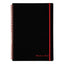 Flexible Cover Twinwire Notebook, Scribzee Compatible, 1 Subject, Wide/legal Rule, Black Cover, 11.75 X 8.25, 70 Sheets
