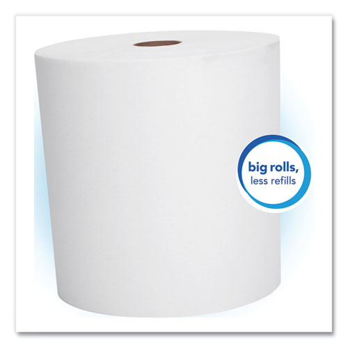 Essential High Capacity Hard Roll Towels For Business, Absorbency Pockets, 1.5" Core, 8" X 1,000 Ft, White, 12 Rolls/carton