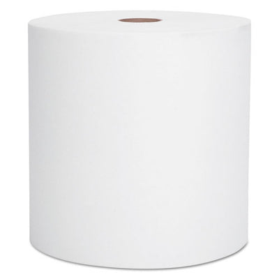 Essential High Capacity Hard Roll Towels For Business, 1.5" Core, 8" X 1,000 Ft, Recycled, White, 6/carton