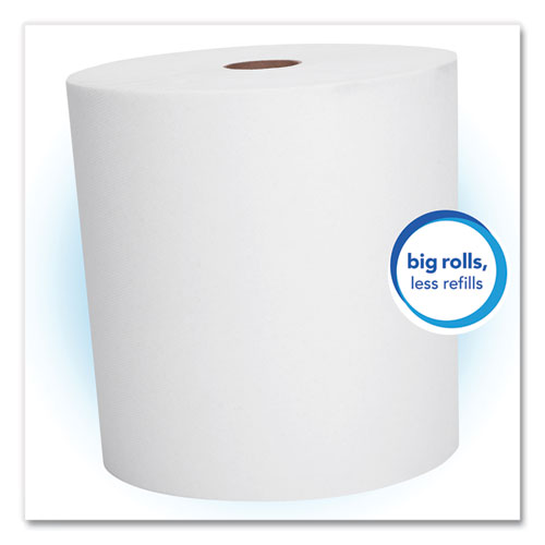 Essential High Capacity Hard Roll Towels For Business, 1.5" Core, 8" X 1,000 Ft, Recycled, White, 6/carton