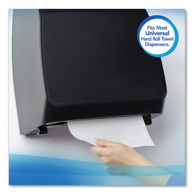 Essential High Capacity Hard Roll Towels For Business, 1.5" Core, 8" X 1,000 Ft, Recycled, White, 6/carton