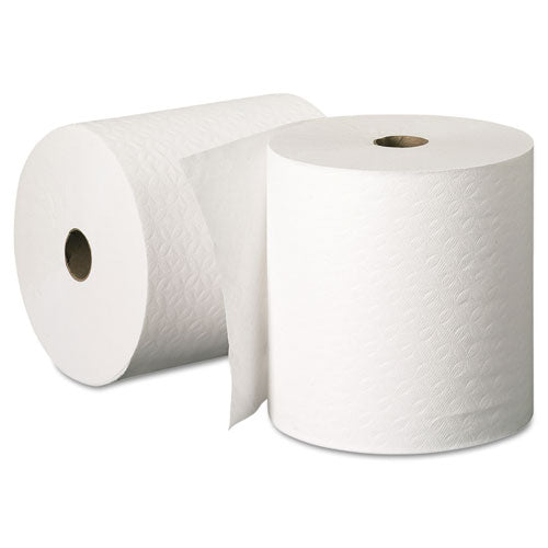 Hard Roll Paper Towels With Premium Absorbency Pockets, 8" X 425 Ft, 1.5" Core, White, 12 Rolls/carton