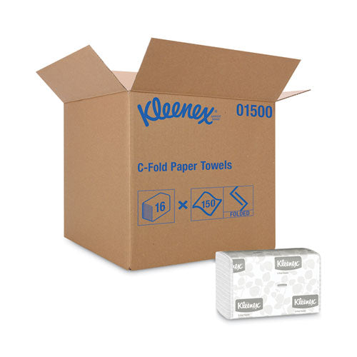C-fold Paper Towels, 10.13 X 13.15, White, 150/pack, 16 Packs/carton