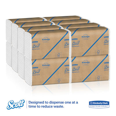 Essential Multi-fold Towels, Absorbency Pockets, 9.2 X 9.4, White, 250/pack, 16 Packs/carton