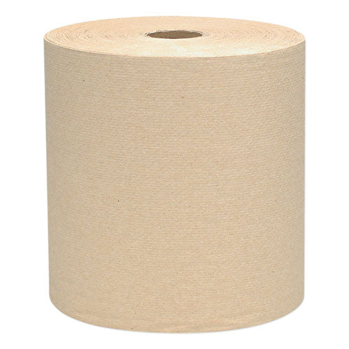 Essential Hard Roll Towels For Business, 1.5" Core, 8 X 800 Ft, Natural, 12 Rolls/carton