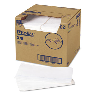 X70 Wipers, Kimfresh Antimicrobial, 12.5 X 23.5, White, 300/carton