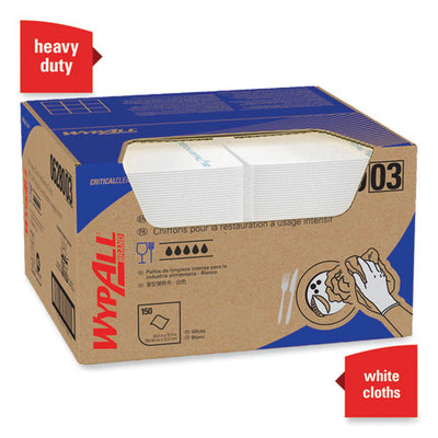 X80 Foodservice Towel, Kimfresh Antimicrobial Hydroknit, 12 X 23.4, White/blue Stripe, 150/carton