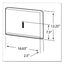 Personal Seat Cover Dispenser, 16.6 X 2.5 X 12.3, Stainless Steel