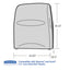Sanitouch Hard Roll Towel Dispenser, 12.63 X 10.2 X 16.13, Smoke