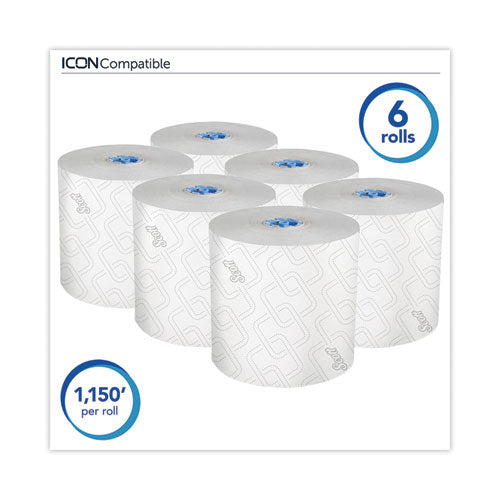 Pro Hard Roll Paper Towels With Elevated Scott Design For Scott Pro Dispenser, Blue Core Only, 1,150 Ft Roll, 6 Rolls/carton
