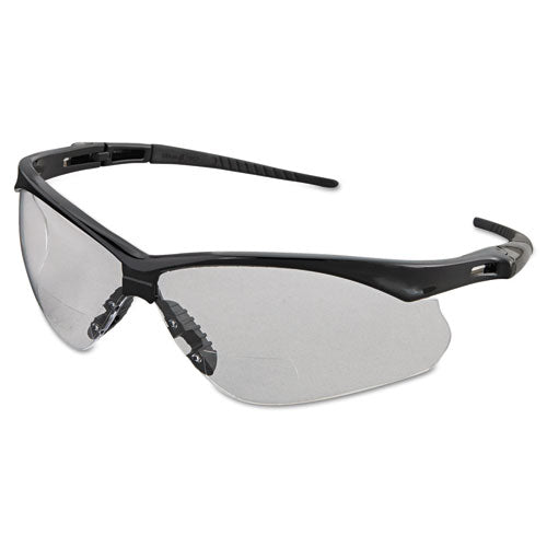 V60 Nemesis Rx Reader Safety Glasses, Black Frame, Clear Lens, +2.5 Diopter Strength