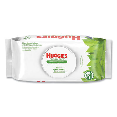 Natural Care Sensitive Baby Wipes, 3.88 X 6.6, Unscented, White, 56/pack, 8 Packs/carton
