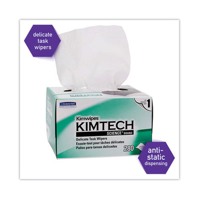Kimwipes Delicate Task Wipers, 1-ply, 4.4 X 8.4, 280/box, 30 Boxes/carton