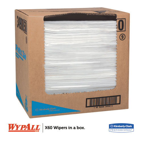 General Clean X60 Cloths, Flat Sheet, 12.5 X 16.8, White, 150/box, 6 Boxes/carton
