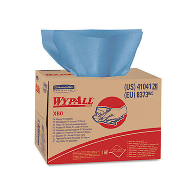 Power Clean X80 Heavy Duty Cloths, 1/4 Fold, 12.5 X 12, White, 50/box, 4 Boxes/carton