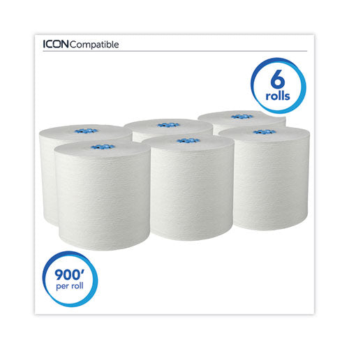 Pro Hard Roll Paper Towels With Absorbency Pockets, For Scott Pro Dispenser, Blue Core Only, 7.5" X 900 Ft, 6 Rolls/carton