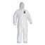 A40 Elastic-cuff And Ankle Hooded Coveralls, Large, White, 25/carton