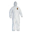 A40 Elastic-cuff And Ankle Hooded Coveralls, Large, White, 25/carton