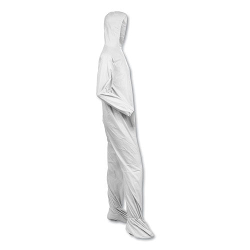 A40 Elastic-cuff, Ankle, Hood And Boot Coveralls, Large, White, 25/carton
