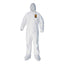A40 Elastic-cuff, Ankle, Hood And Boot Coveralls, 2x-large, White, 25/carton
