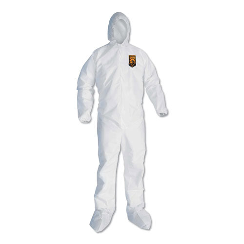 A30 Elastic Back And Cuff Hooded Coveralls, Large, White, 25/carton