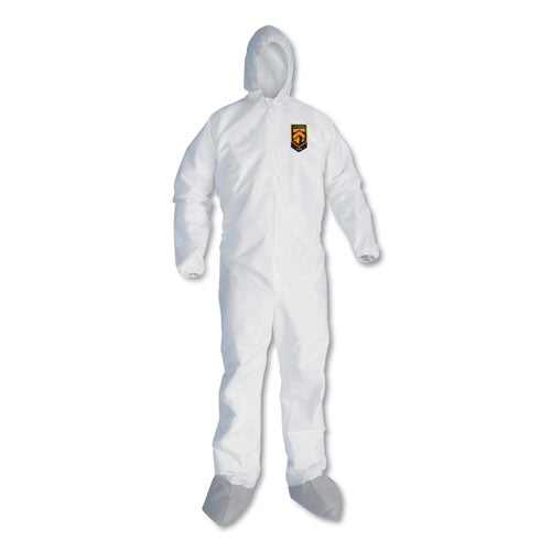 A45 Liquid And Particle Protection Surface Prep/paint Coveralls, Large, White, 25/carton