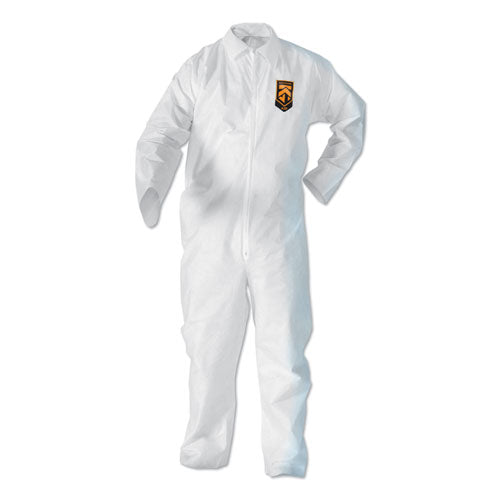 A20 Elastic Back, Cuff And Ankle Hooded Coveralls, Zip, X-large, White, 24/carton