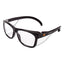 Maverick Safety Glasses, Black, Polycarbonate Frame, Clear Lens, 12/box
