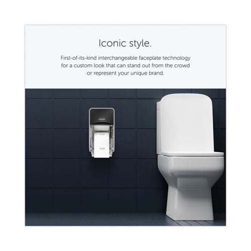Icon Coreless Standard Roll Toilet Paper Dispenser, 7.18 X 13.37 X 7.06, Black Mosaic