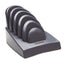 Insight Priority Puck Five-slot Desktop Copyholder, Plastic, Blue