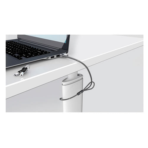 Microsaver 2.0 Keyed Laptop Lock, 6 Ft Steel Cable, Silver, 2 Keys