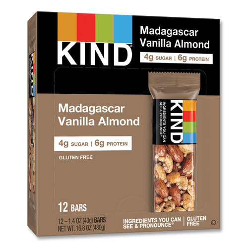 Nuts And Spices Bar, Madagascar Vanilla Almond, 1.4 Oz, 12/box