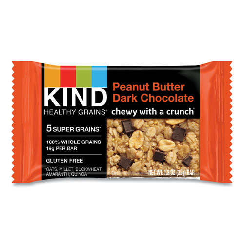 Healthy Grains Bar, Peanut Butter Dark Chocolate, 1.2 Oz, 12/box