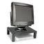 Single-level Monitor Stand, 17" X 13.25" X 3" To 6.5", Black, Supports 50 Lbs