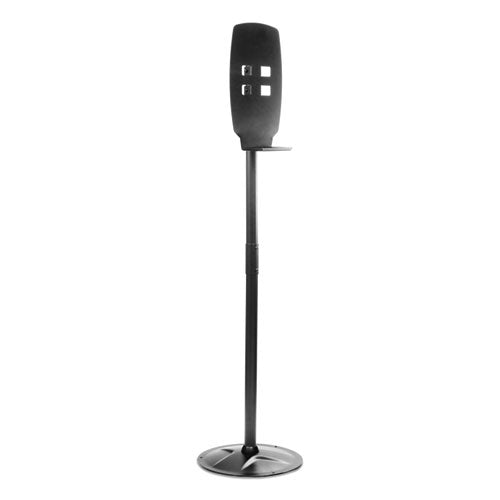 Floor Stand For Sanitizer Dispensers, Height Adjustable From 50" To 60", Black