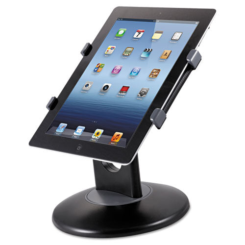 Stand For 7" To 10" Tablets, Swivel Base, Plastic, Black