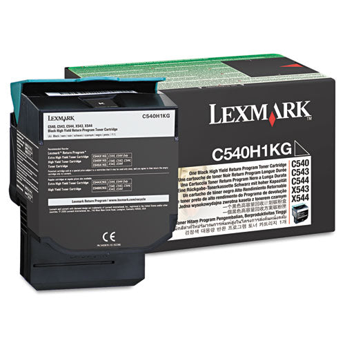 C540h1cg Return Program High-yield Toner, 2,000 Page-yield, Cyan