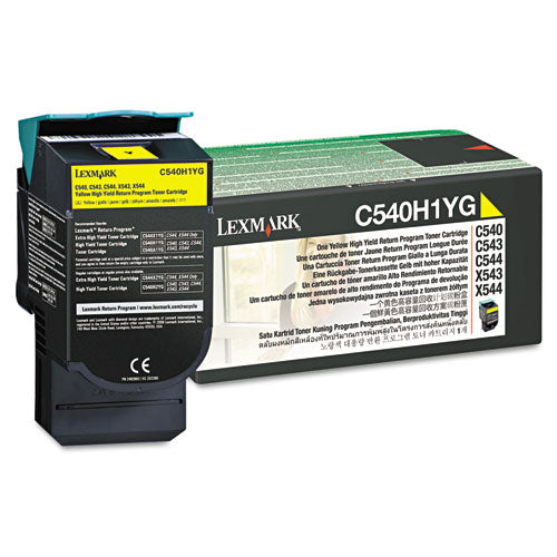 C540h1cg Return Program High-yield Toner, 2,000 Page-yield, Cyan