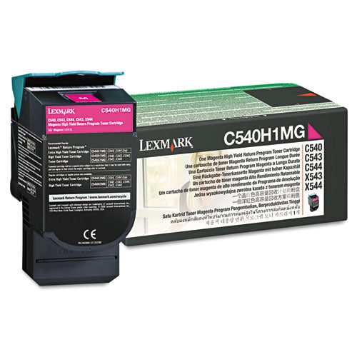C540h1cg Return Program High-yield Toner, 2,000 Page-yield, Cyan